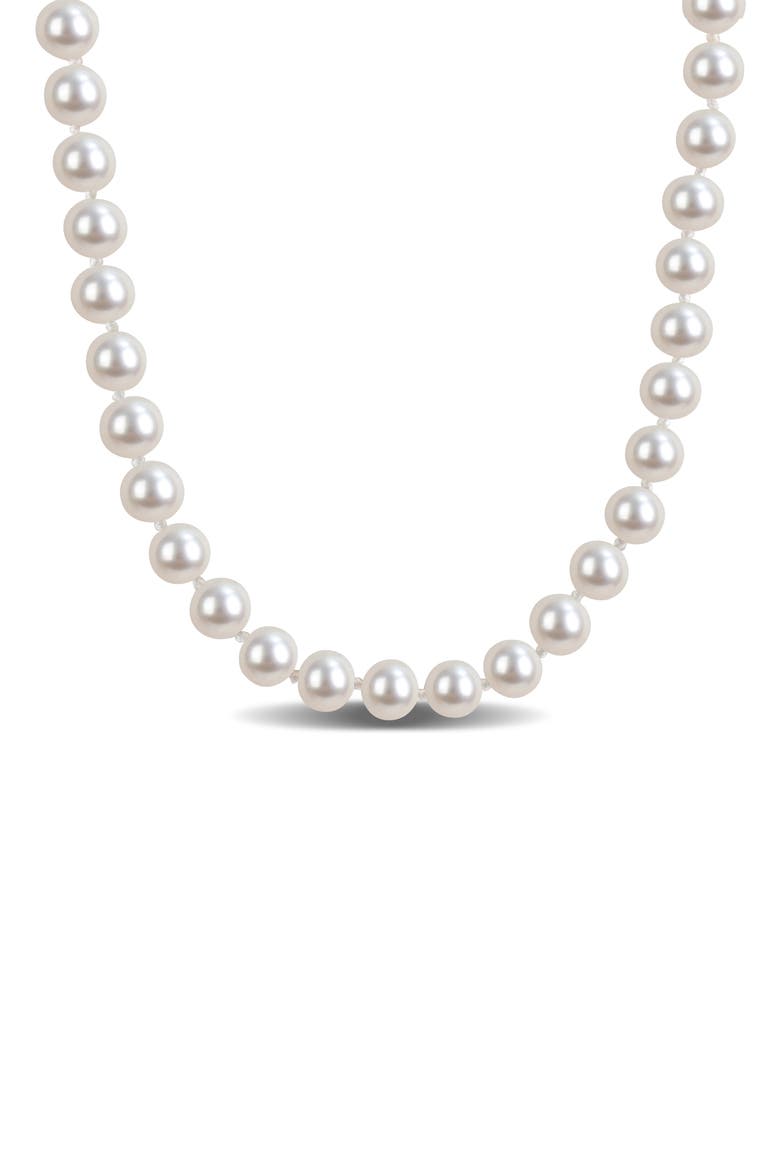 Cultured Pearl Collar Necklace, Main, color, WHITE