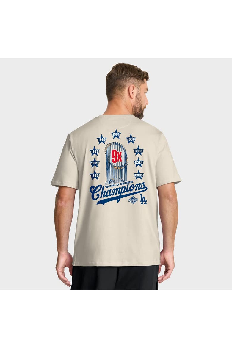 Men's Fanatics  Tan Los Angeles Dodgers Local 9x Champs T-Shirt, Alternate, color, Tan