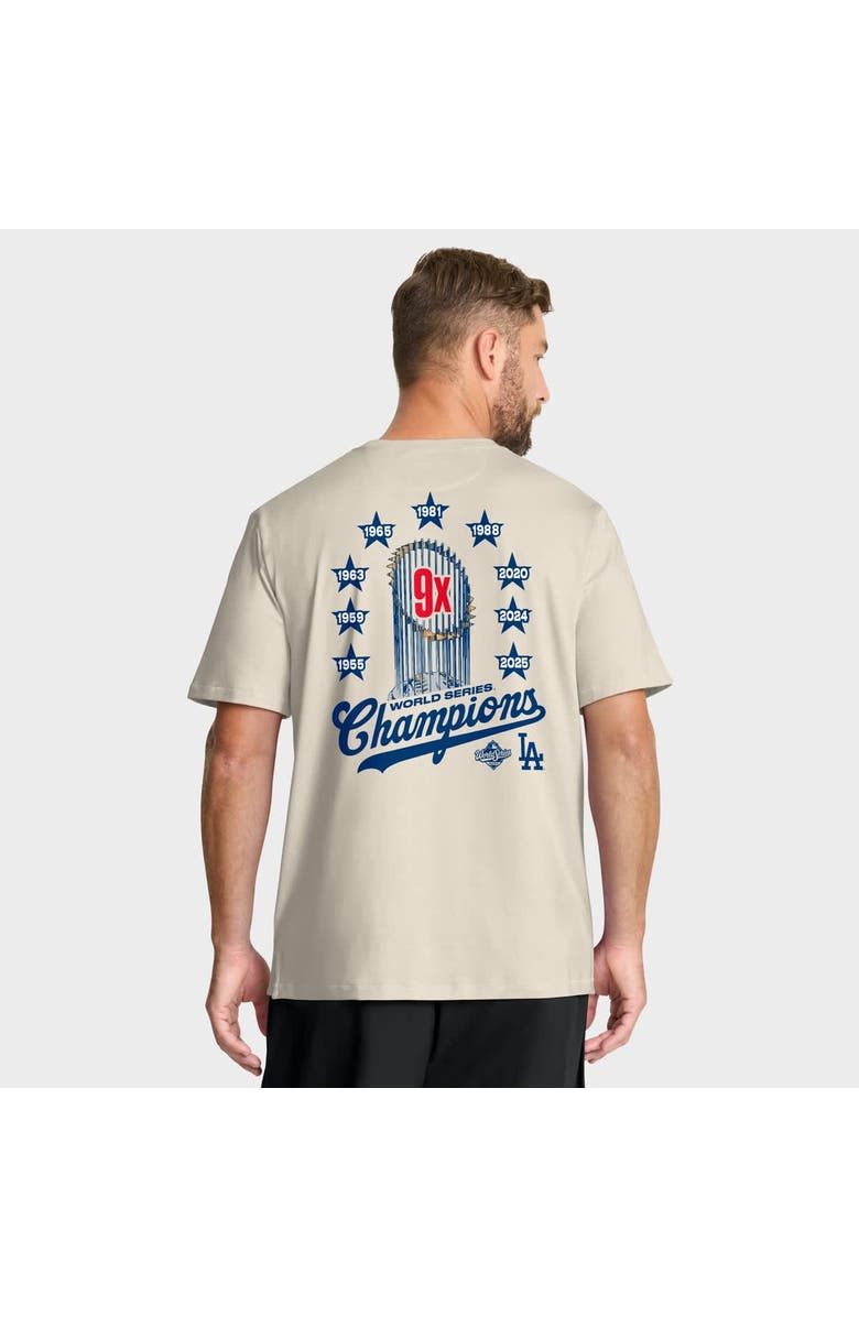 FANATICS Men's Fanatics  Tan Los Angeles Dodgers Local 9x Champs T-Shirt, Alternate, color, Tan
