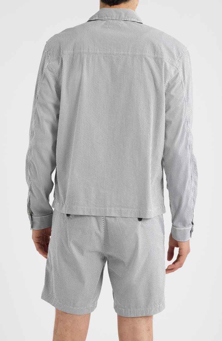 AG Philip Zip Twill Jacket, Alternate, color, Charcoal Stripe