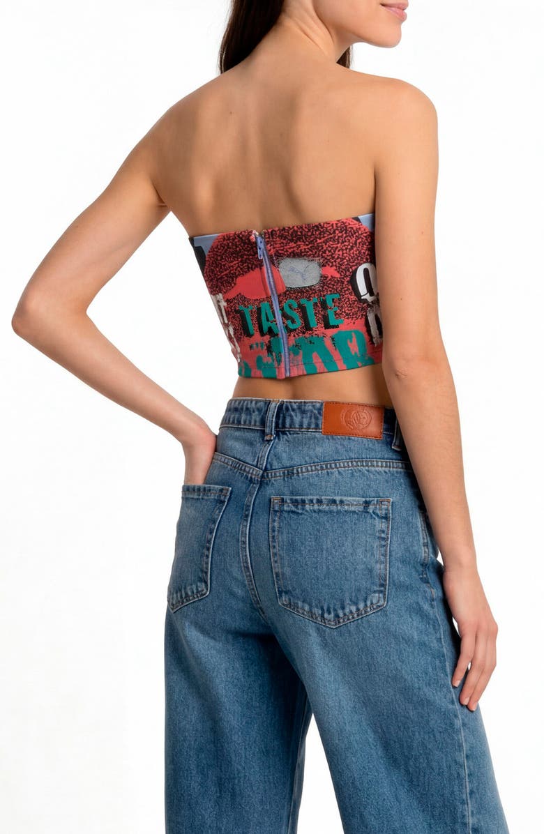 PUMA Dare To Graphic Tube Top, Alternate, color, Puma Black