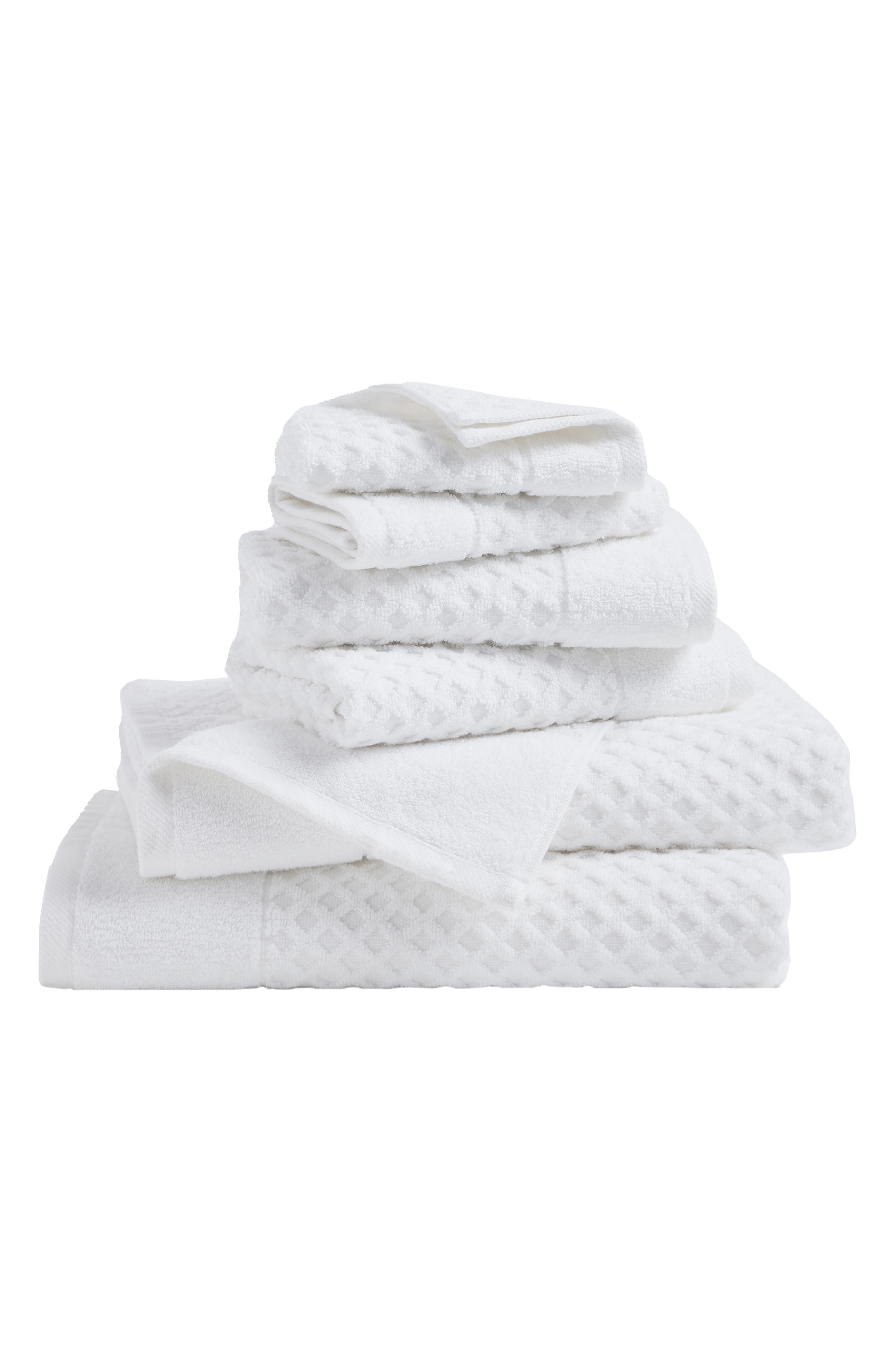 Woven & Weft Diamond Textured 6-Piece Towel Set