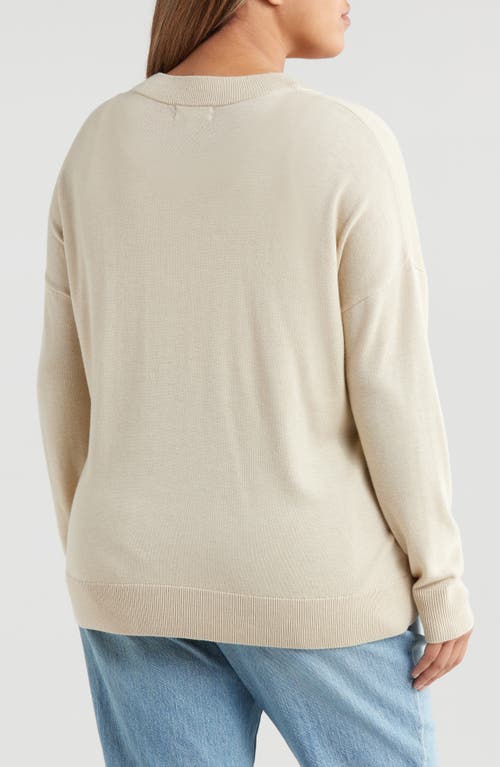 Shop Treasure & Bond Relaxed V-neck Sweater In Beige Castle