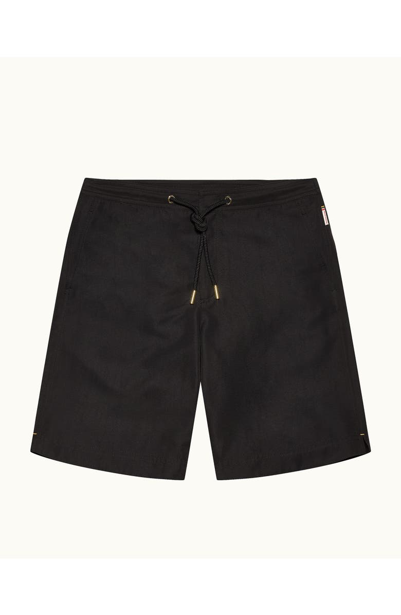 Orlebar Brown Dane Drawcord Longest-Length Classic Fit Drawcord Swim Shorts, Main, color, Black