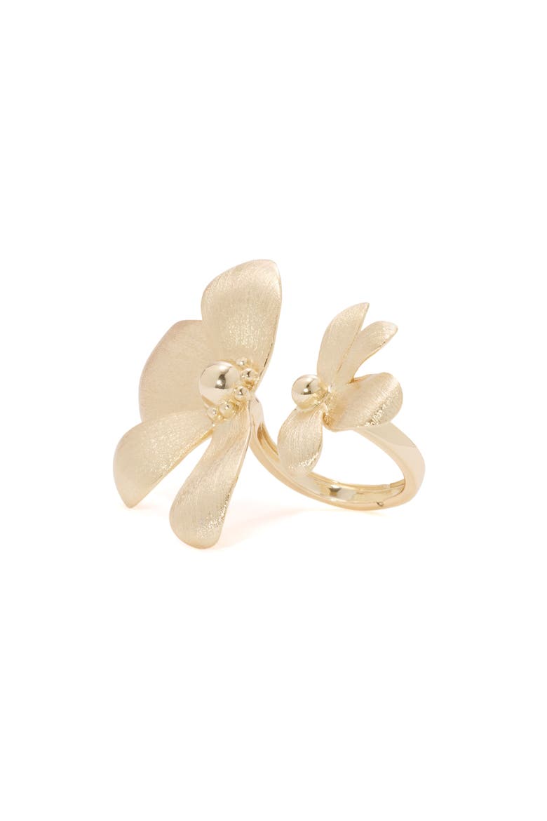 Anya Floral Statement Ring, Main, color, GOLD