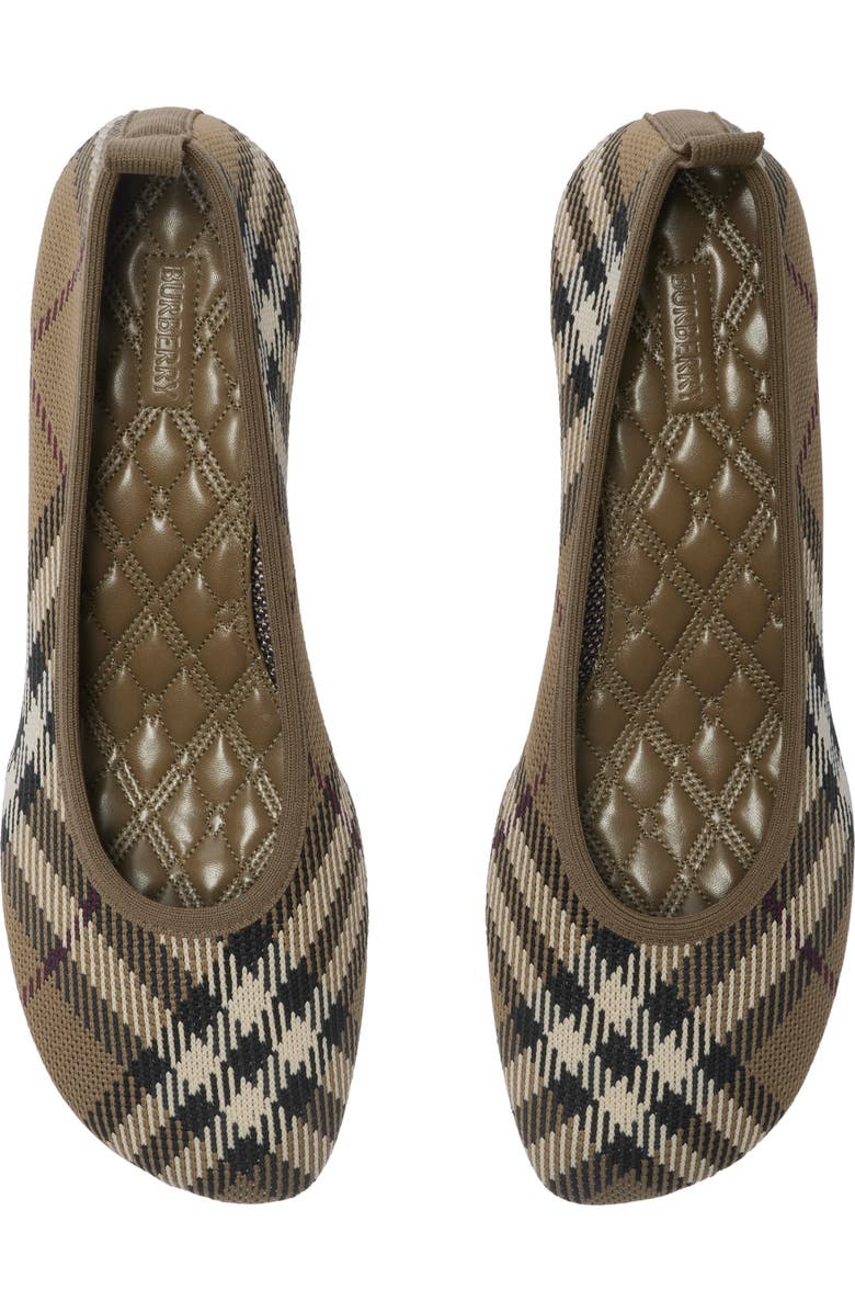 Burberry Check Knit Baby Low Pumps, Alternate, color,