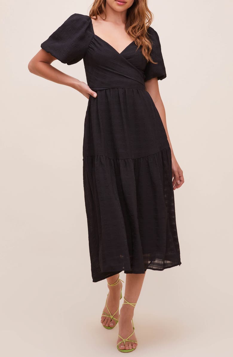 ASTR the Label Sonnet Tie Back Midi Dress, Alternate, color, 