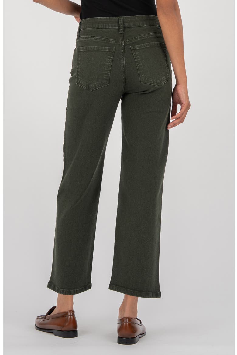 High Waist Ankle Wide Leg Jeans, Alternate, color, SHERWOOD FOREST