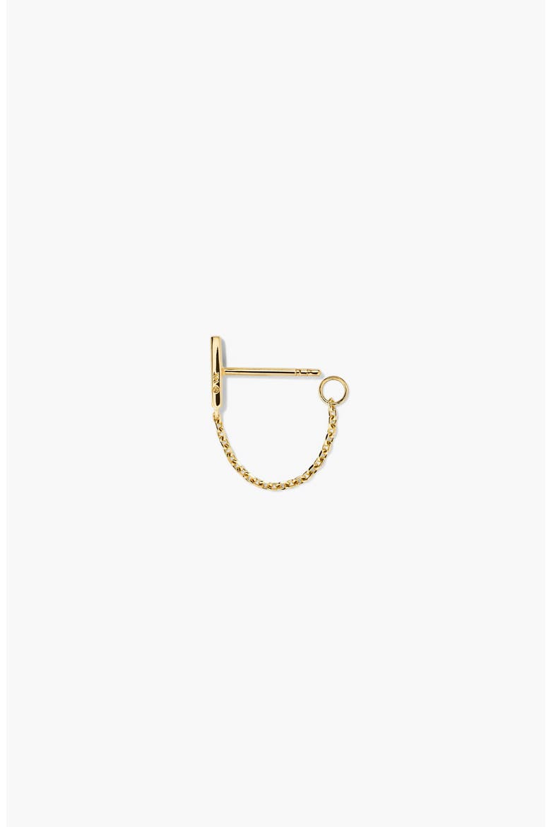 Single Bar Chain Stud, Alternate, color, Yellow Gold