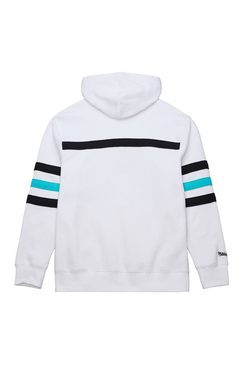 Men's Mitchell & Ness White Vancouver Grizzlies Hardwood Classics Nights Head Coach Pullover Hoodie, Alternate, color, White