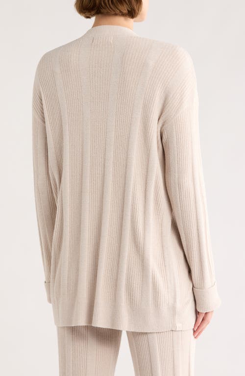Barefoot Dreams ® Cozychic Ultra Lite® Variegated Rib Open Cardigan In Brown