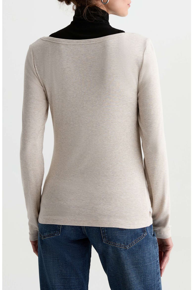 Giah Top, Alternate, color, HEATHER OATMILK