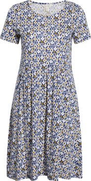 Seasalt Cornwall Enor Abstract Print Organic Cotton T-Shirt Dress