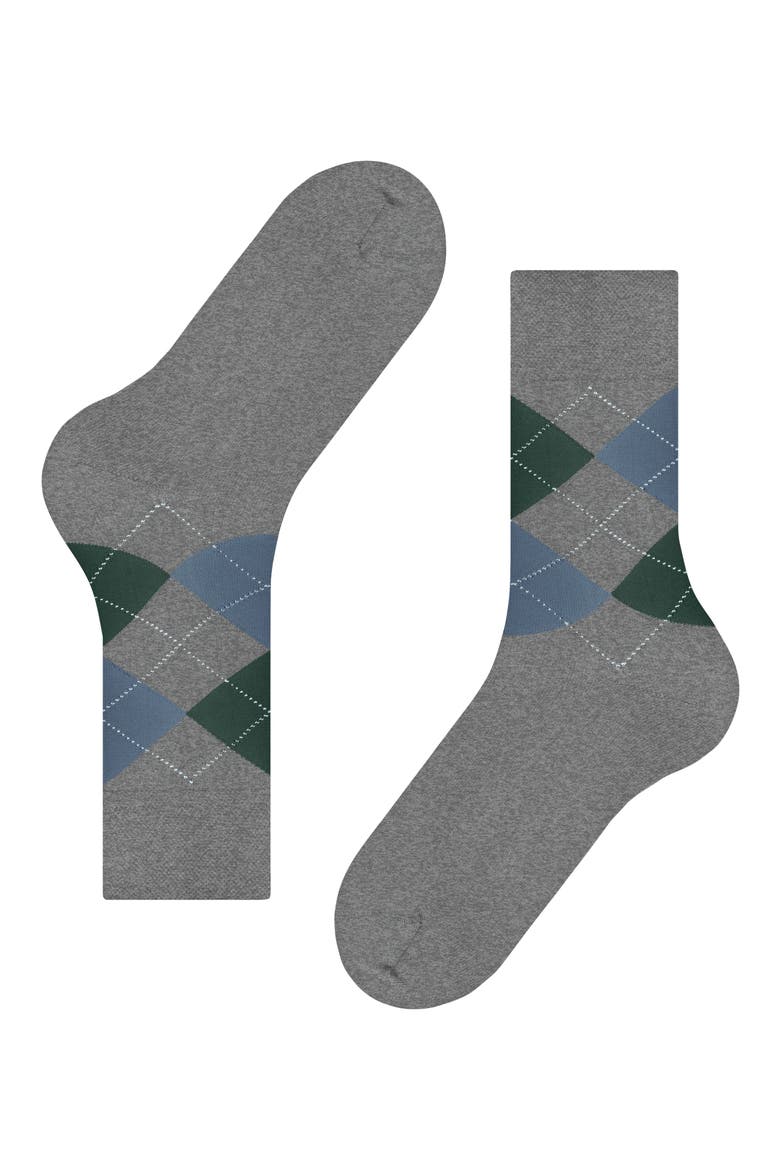 Sensitive Argyle Crew Socks, Alternate, color, LIGHT GREY
