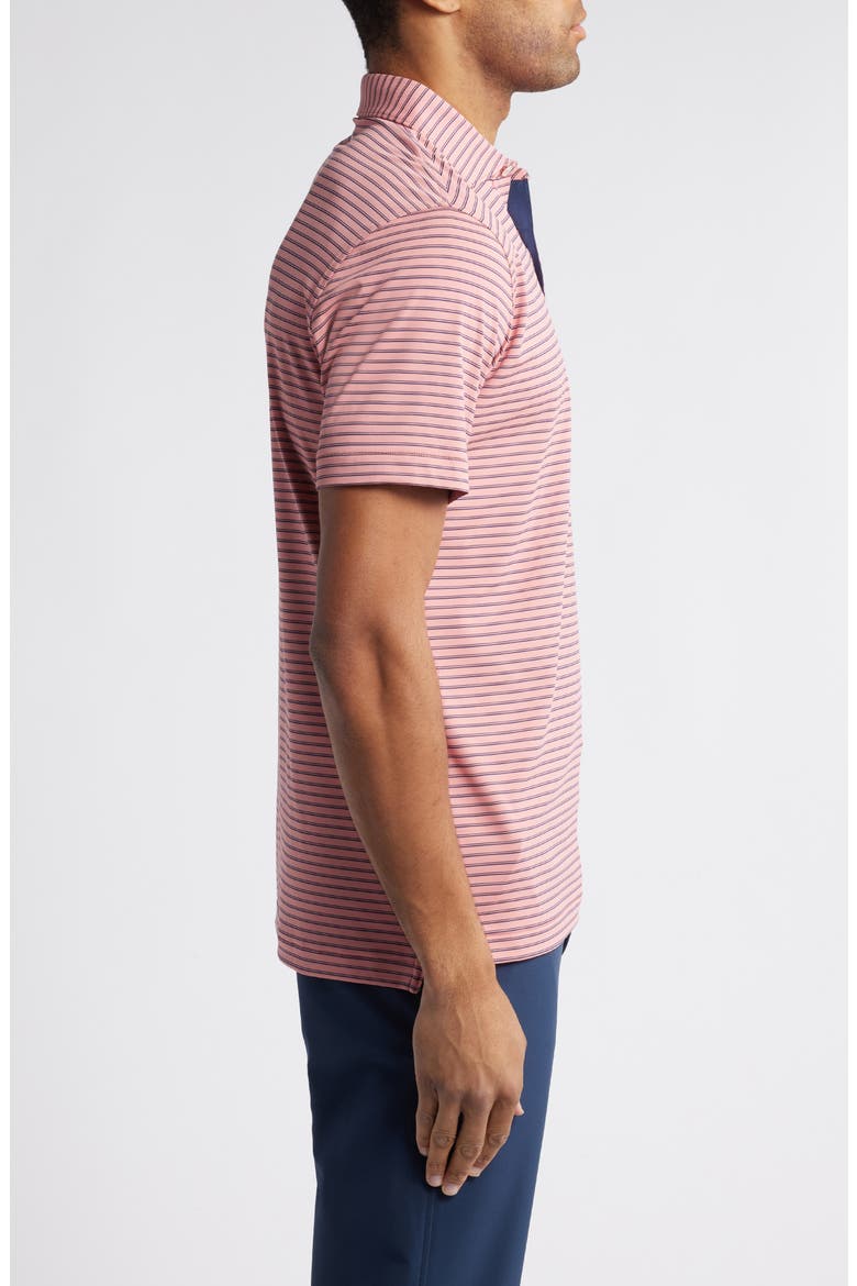 Bridge Stripe Performance Jersey Polo, Alternate, color, PINK CREPE