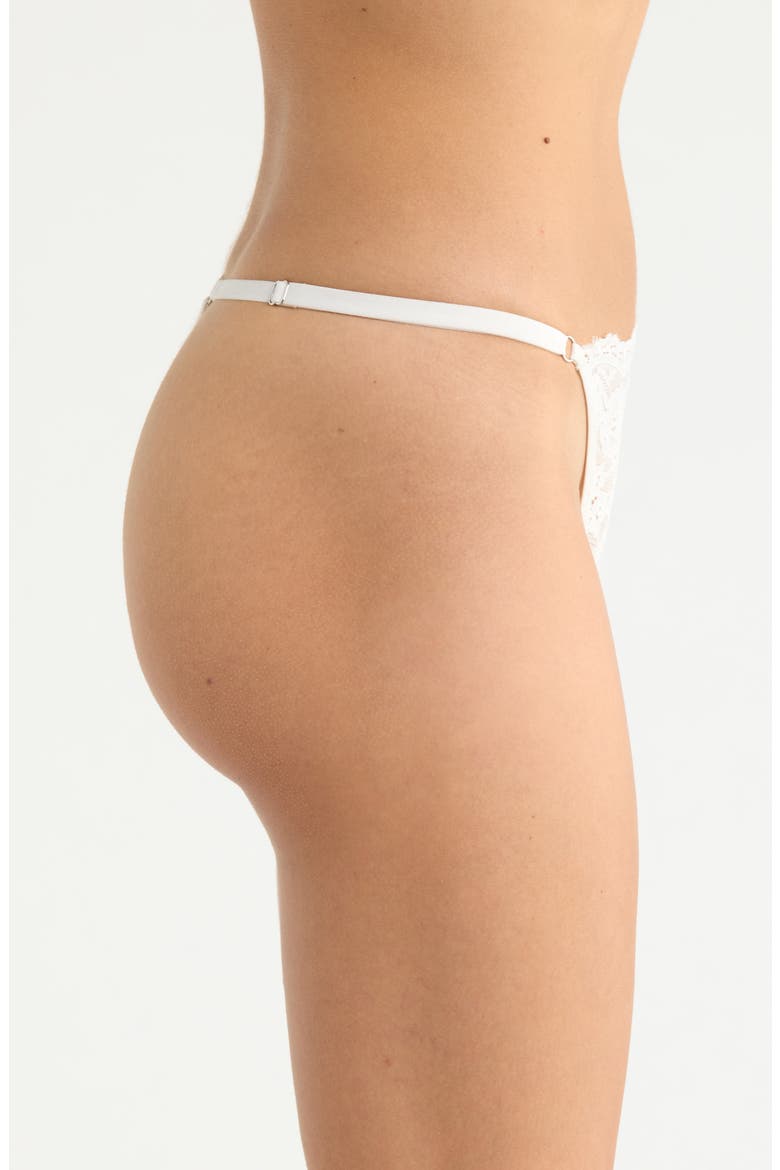 Lace G-String, Alternate, color, WHITE