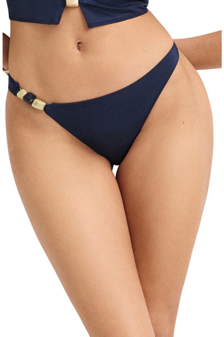 Terra Beaded Bikini Bottoms, Main, color, MIDNIGHT INDIGO ECOSHIMMER