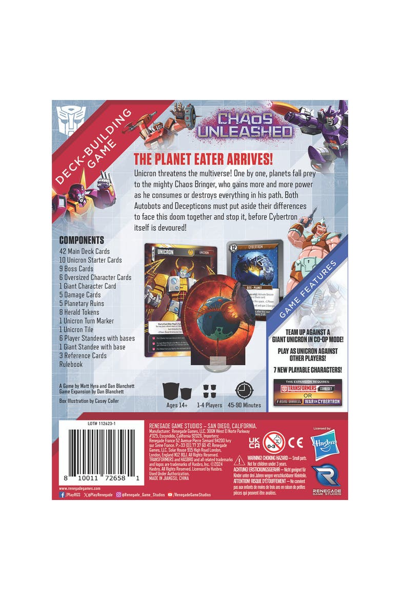 Transformers Deck Building Game Chaos Unleashed, Alternate, color, Multicolored