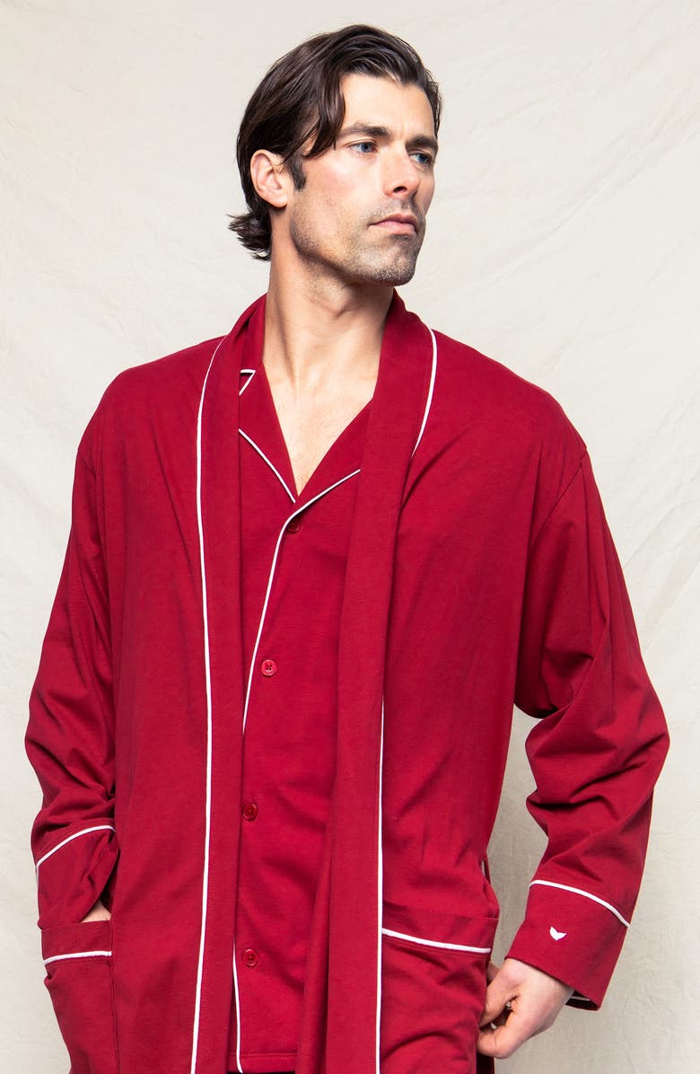Petite Plume Men's Luxe Pima Cotton Robe, Alternate, color, 