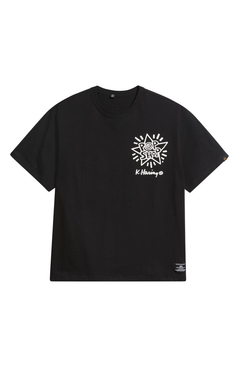 Alpha Industries x Keith Haring Pop Shop Graphic T-Shirt, Main, color, Black