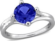 DELMAR Created Blue Sapphire Solitare Ring