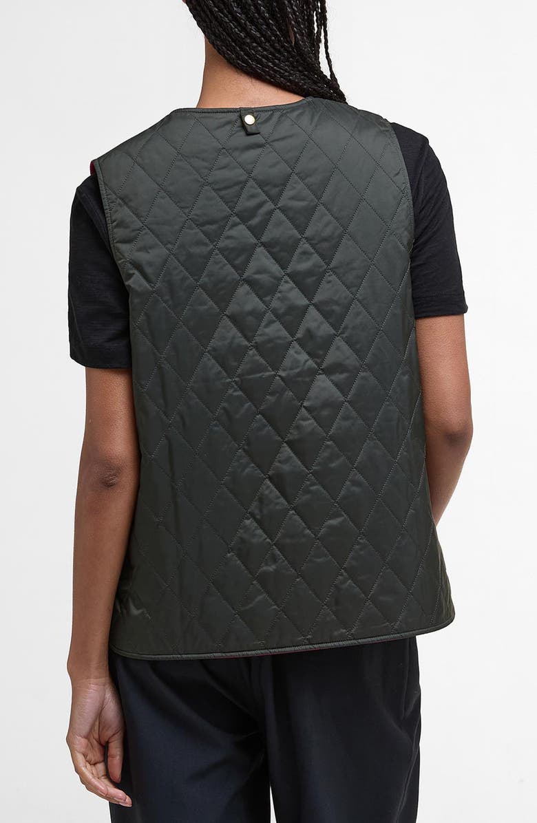 Barbour Reversible Quilted Vest, Alternate, color, Sage/ Zeni Pink
