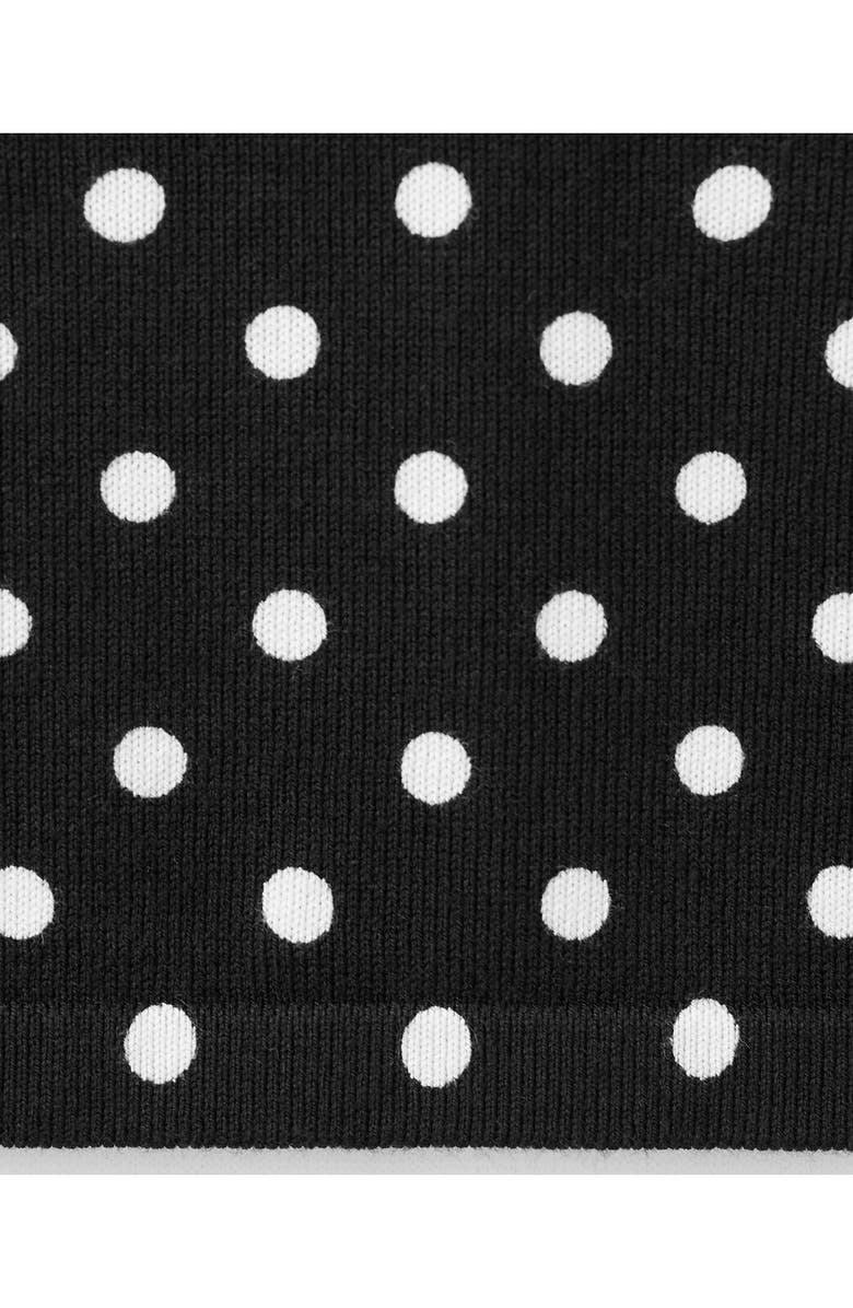 MANGO Dot Midi Skirt, Alternate, color, Black