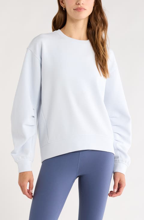Cozy Scuba Knit Crew Sweatshirt