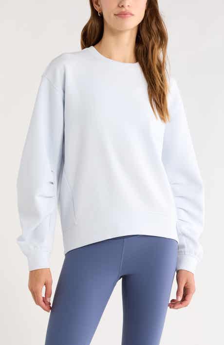 Zella Cozy Scuba Knit Crew Sweatshirt