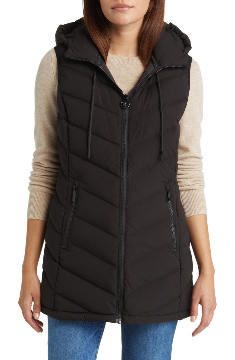 MICHAEL Michael Kors Water Resistant 650 Fill Power Down Puffer Vest, Main, color, 