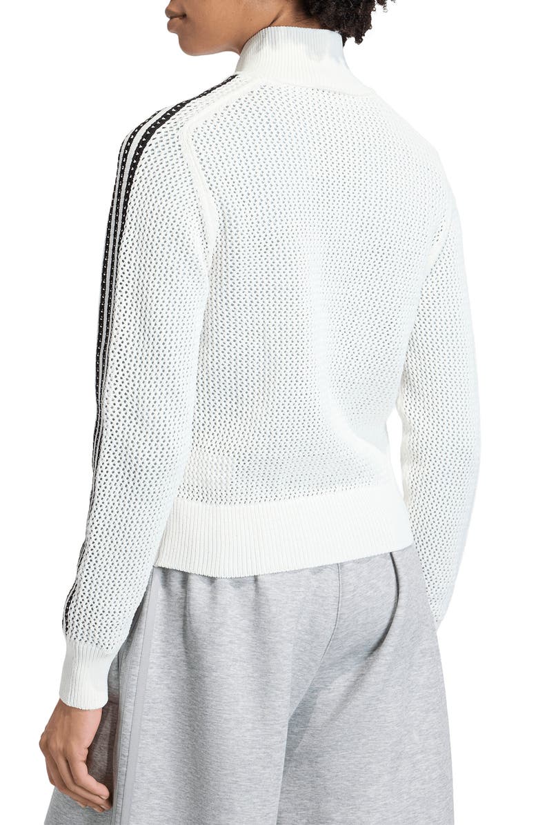 adidas Originals Open Knit Track Jacket, Alternate, color, Off White