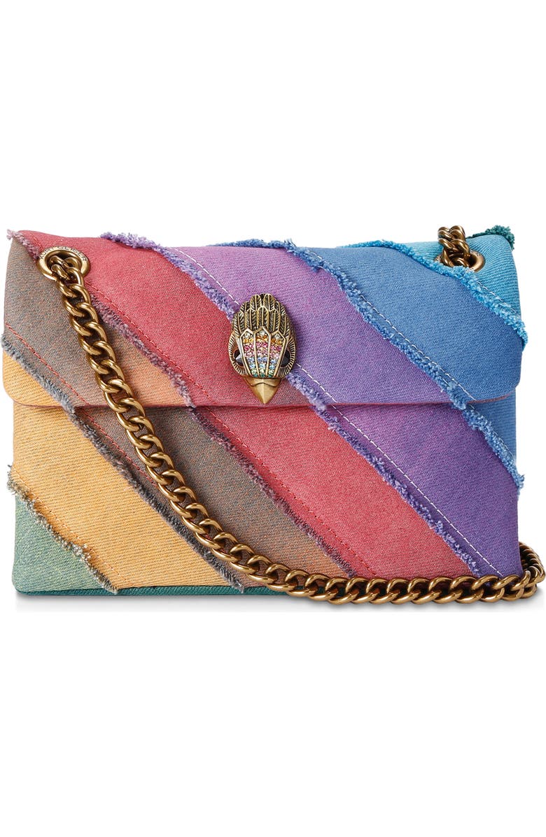 Kurt Geiger London Mini Kensington Denim Crossbody Bag, Main, color, Mult/Other