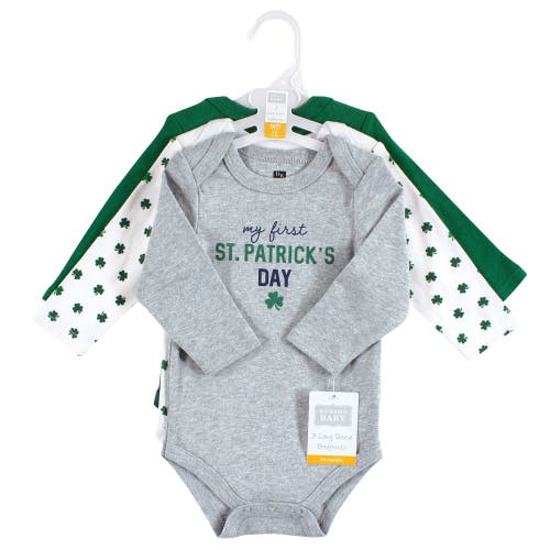 Hudson Baby Cotton Long-sleeve Bodysuits 3-pack In Multi