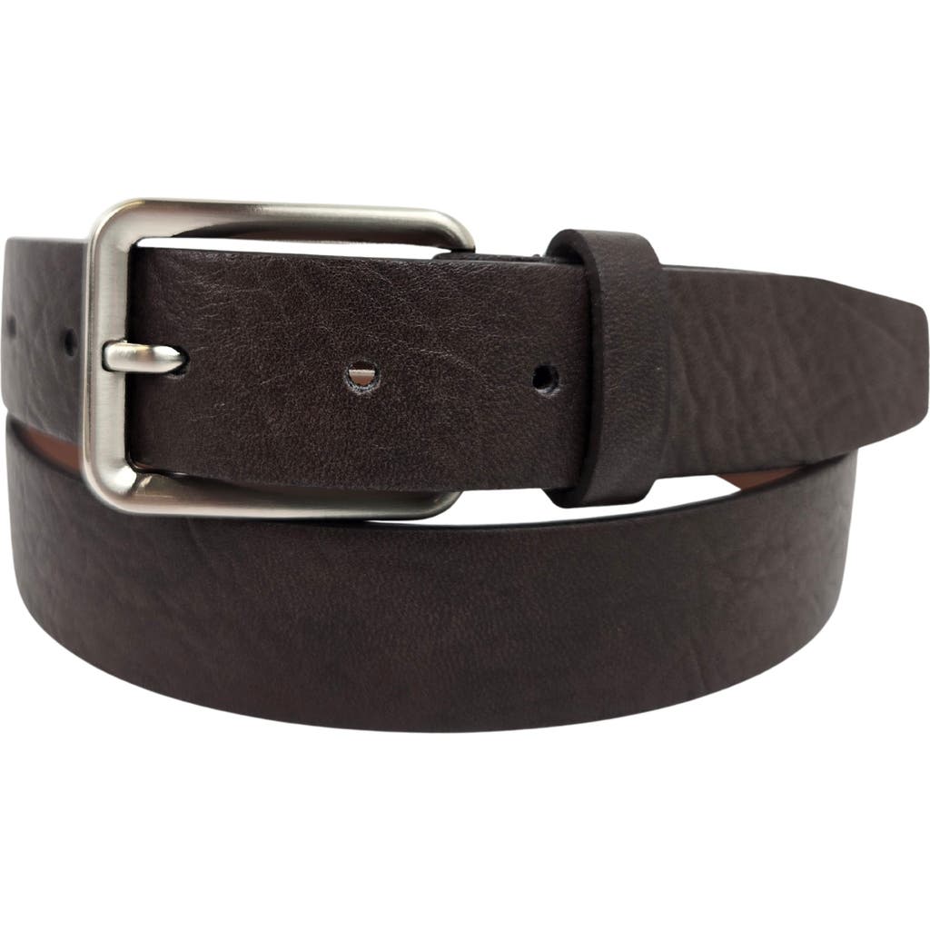 Vince Camuto Tumbled Leather Belt In Brown