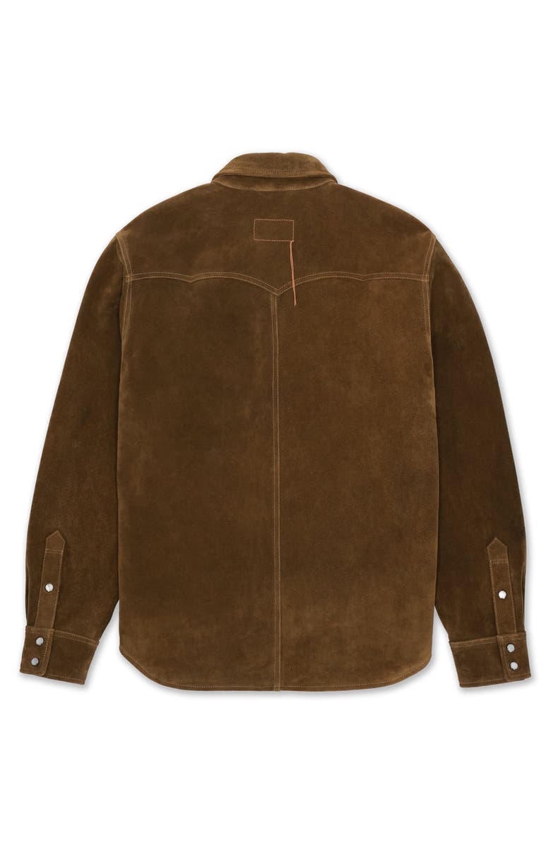 Fortela Ranch Texan Suede Leather Shirt, Alternate, color, Brown