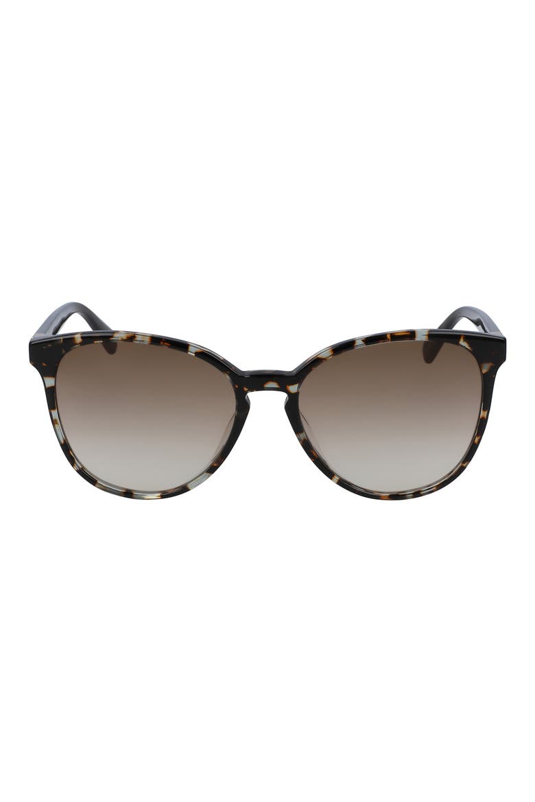 Le Pliage 53mm Gradient Cat Eye Sunglasses, Main, color, HAVANA AQUA/BROWN