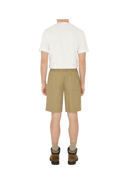 Burberry Gabardine Shorts In Blue