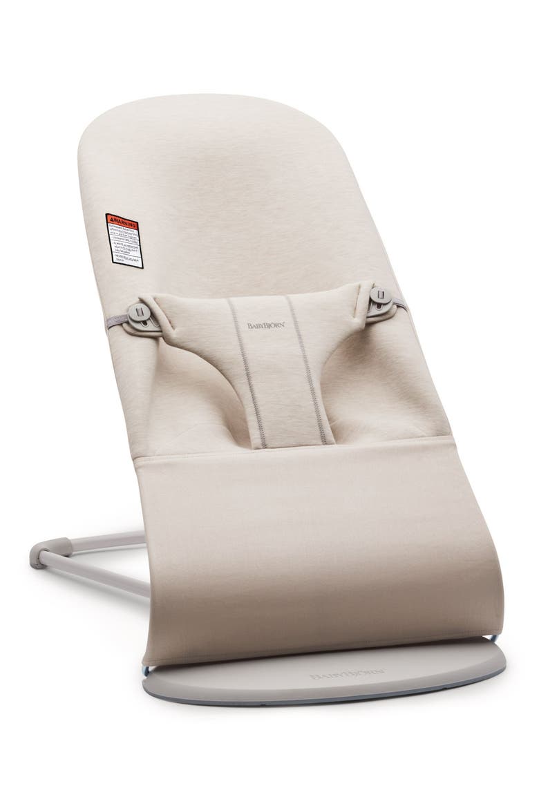 Bouncer Bliss Convertible Jersey Baby Bouncer, Main, color, LIGHT BEIGE