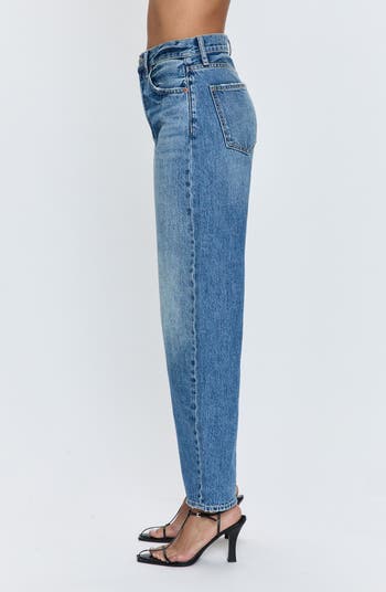 Wes Rhinestone High Waist Barrel Jeans