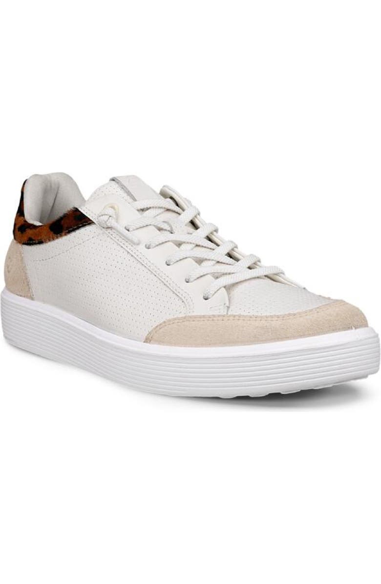 ECCO Soft 60 Sneaker, Main, color, Limestone/ White/ Leopard Hair