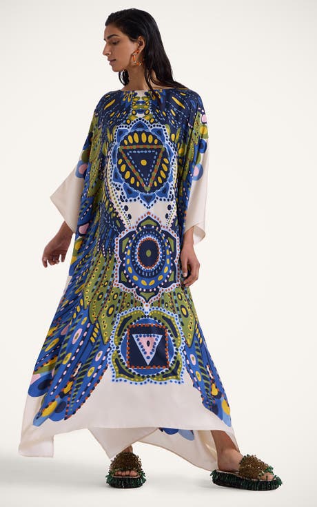 Square Kaftan Chakra Placée Multicolor