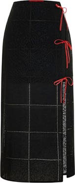 PCFG The Broderie Anglaise Edit Embroidered Slit Maxi Skirt