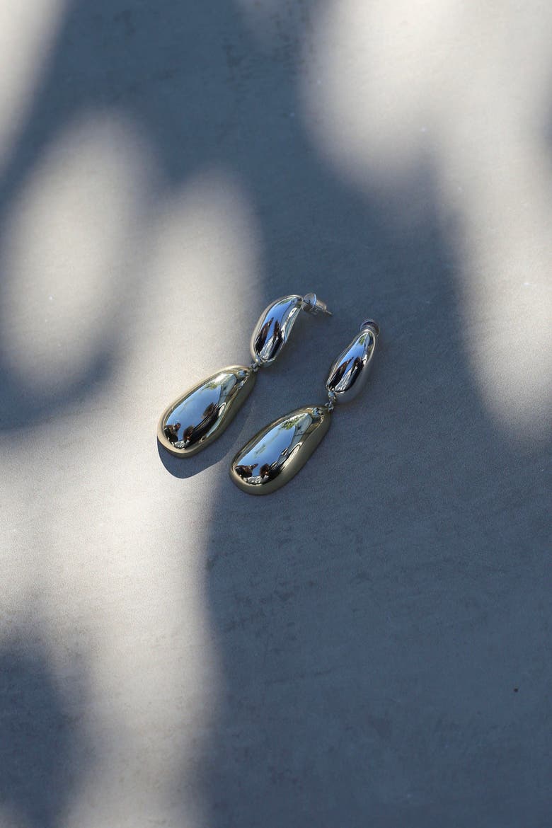 Hampstead Earrings, Alternate, color, Two Tone Finish