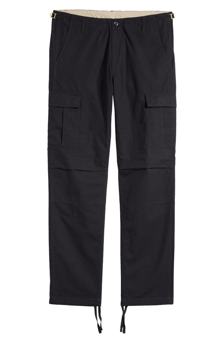 Carhartt Work In Progress Aviation Ripstop Cotton Cargo Pants, Alternate, color, Black