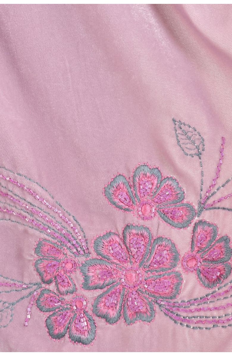 RAAS Resham & Cutdana Floral Embroidered Velvet Scarf, Alternate, color, Dusty Pink