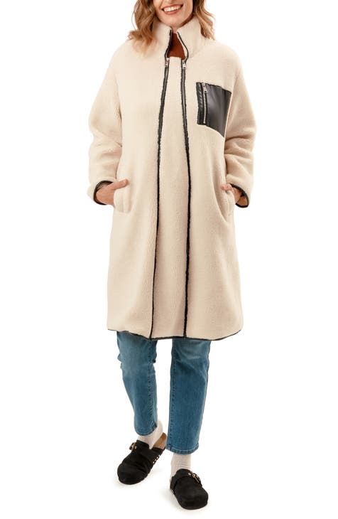 Maternity teddy coat best sale