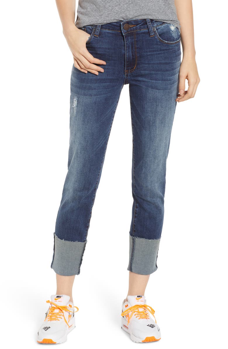STS Blue Lucia Cuffed Straight Leg Jeans, Main, color, 