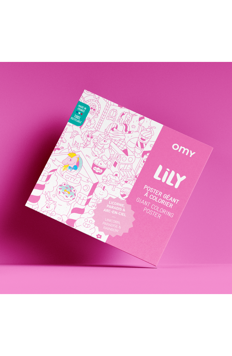 OMY Giant coloring poster Unicorn, Main, color, Pink