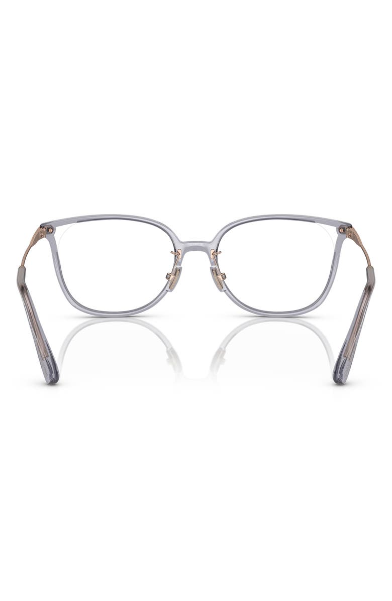 COACH 55mm Square Optical Glasses, Alternate, color, Transparent Purple / Demo Lens