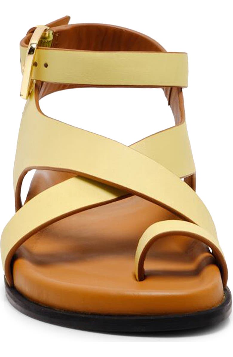 Free People Anya Ankle Strap Toe Loop Sandal, Alternate, color, Sun Butter